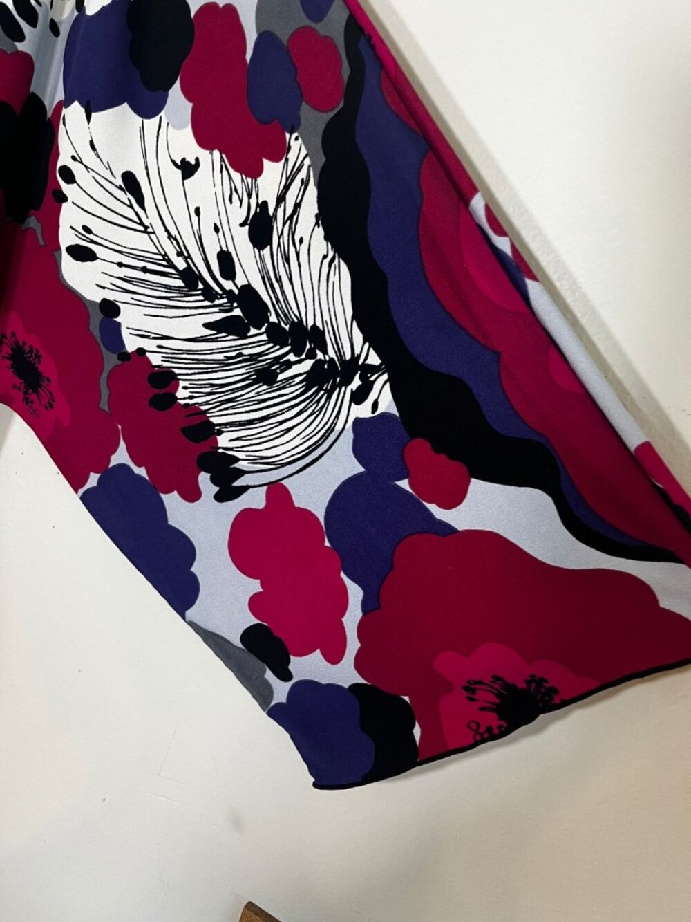 Colorful Floral Wrap Dress Pink 24W Resort Preppy Classic Retro Feminine - Picture 5 of 10